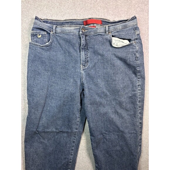 Gloria Vanderbilt Women’s Plus Size 18W Stretch Blue Jeans 38x29 Mom Jeans - Picture 2 of 10
